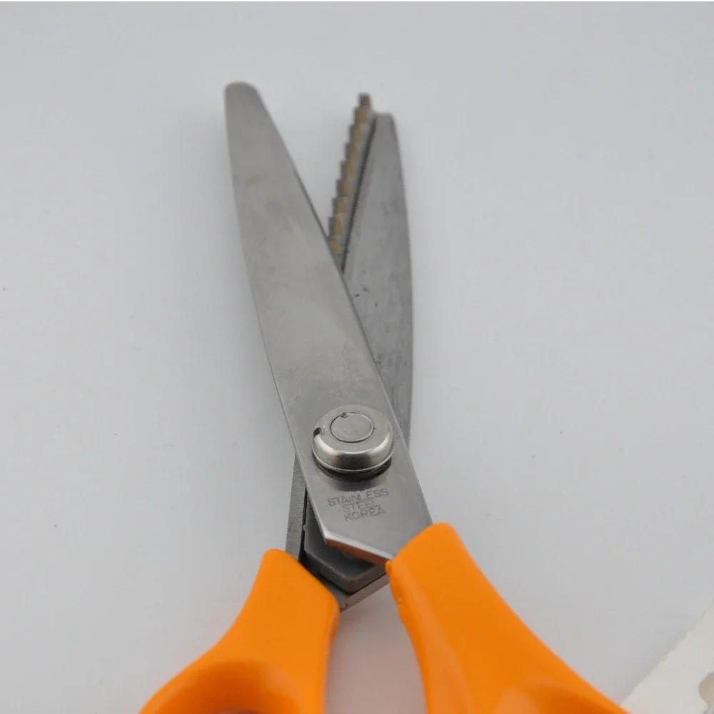 H.A. Kidd Pinking Shears 8in Orange New Stainless Steel Zig Zag Scissors 3310000